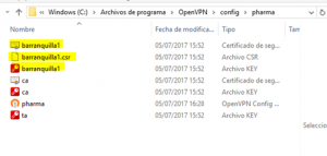 Certificados Cliente OpenVPN