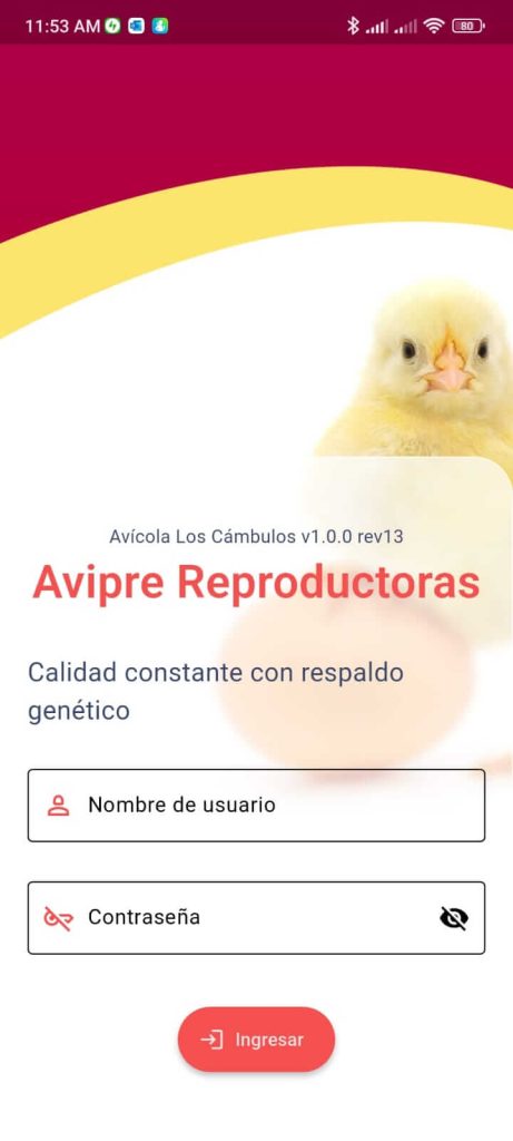 App Móvil Avipre Reproductoras